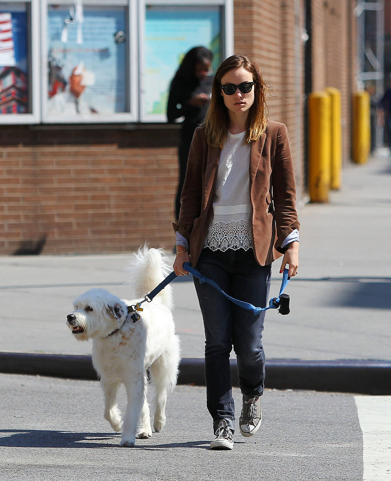 Olivia Wilde walking her dog in New York City - April 24, 2013 