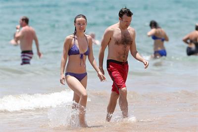 Olivia Wilde on the beach and in the water in Hawaii - May 26, 2013 