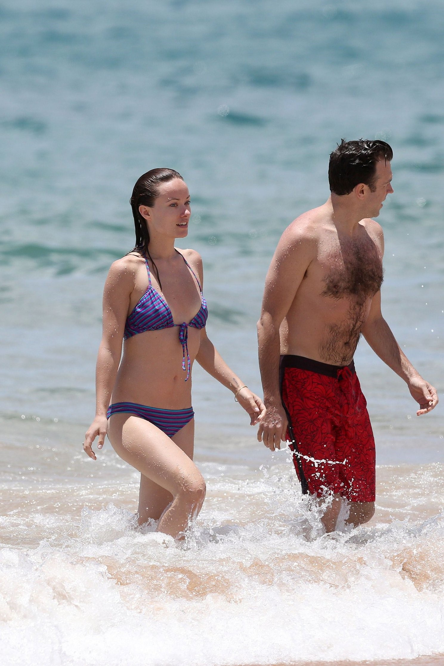 Olivia Wilde on the beach and in the water in Hawaii - May 26, 2013 