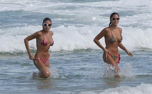 Bia and Branca Feres in a bikini