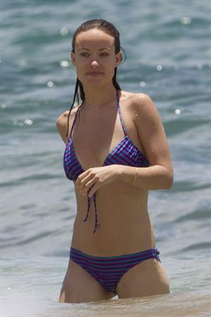 Olivia Wilde on the beach and in the water in Hawaii - May 26, 2013 