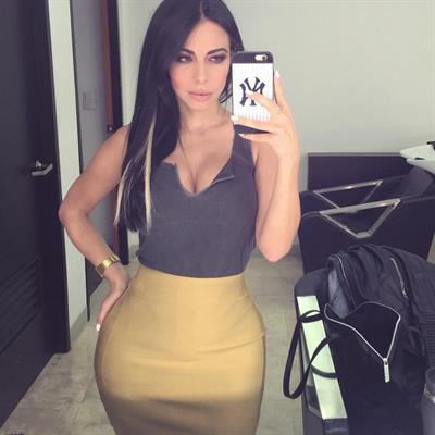 Jimena Sanchez taking a selfie