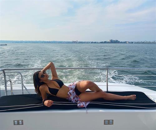 Holly Scarfone in a bikini