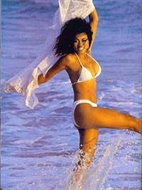 Lela Rochon in a bikini