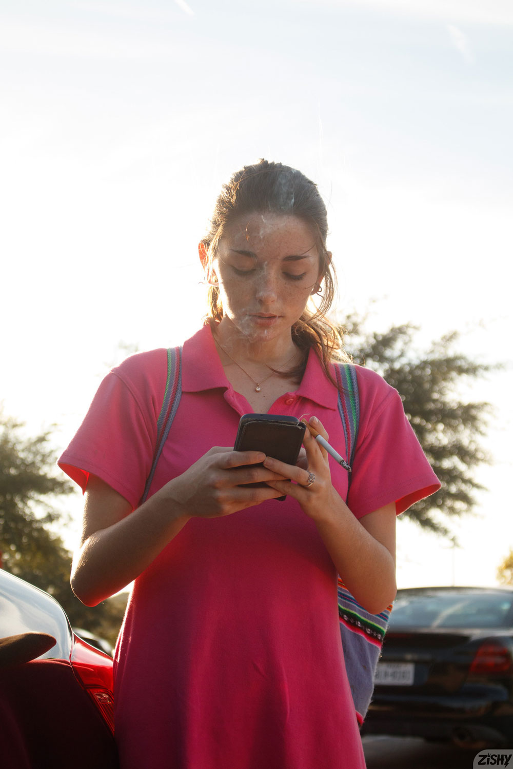 Hannah Tarley Teasing in a Diner