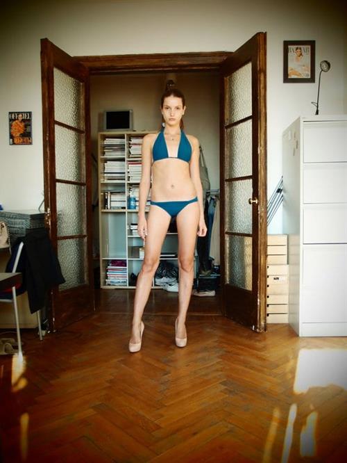 Amina Kaddur in a bikini