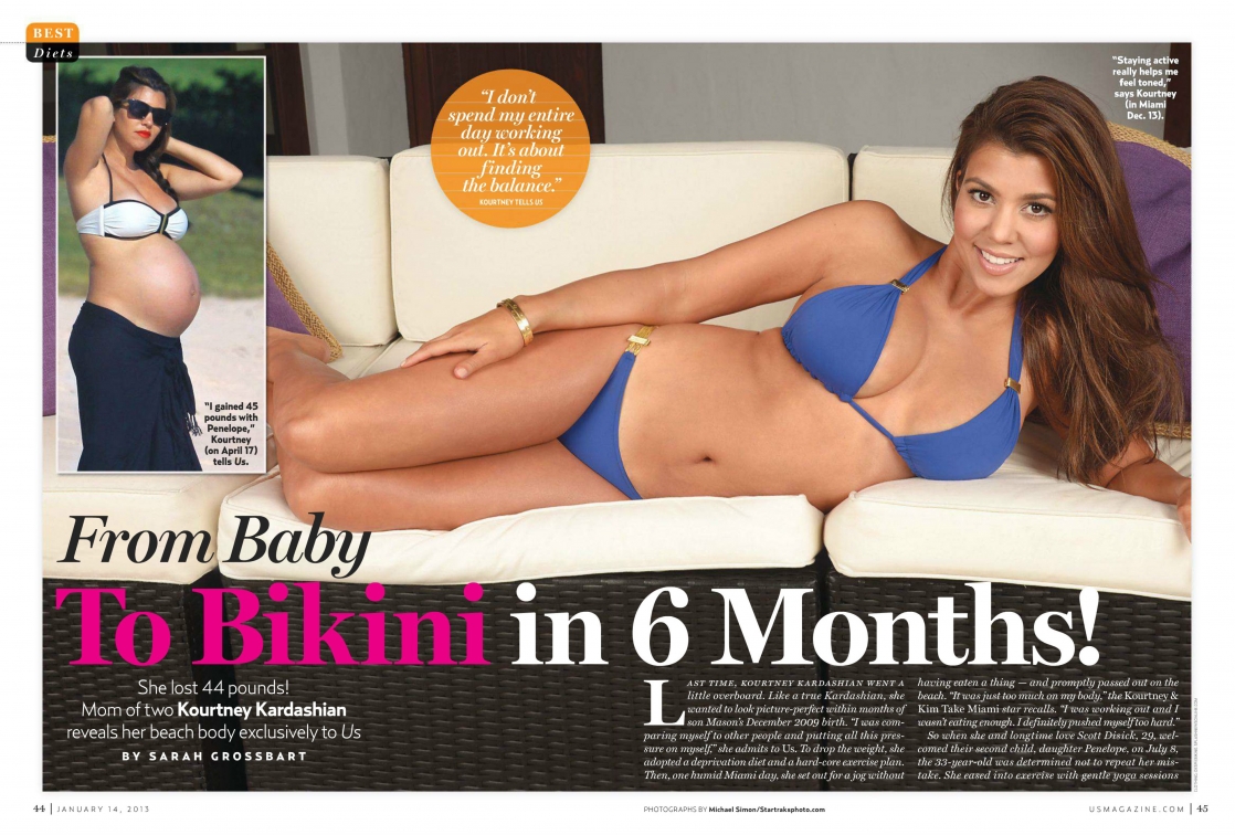 Kourtney Kardashian in a bikini