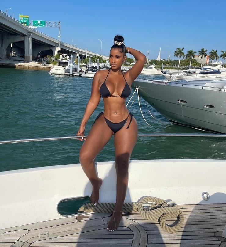Bernice Burgos in a bikini