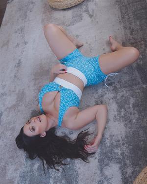 Angela White shows her melons and booty ass