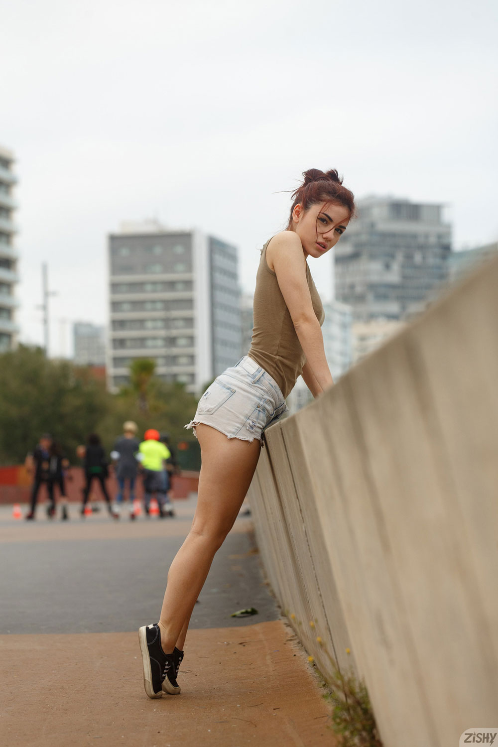 Madeline Escobar Yellow Top and Shorts