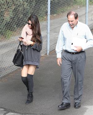Selena Gomez arriving at a studio in LA 2/8/13 