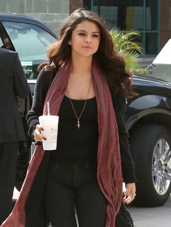 Selena Gomez out walking in Toluca Lake on April 5, 2013