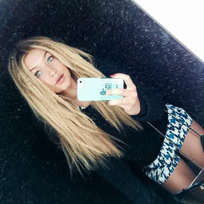 Gigi Hadid taking a selfie