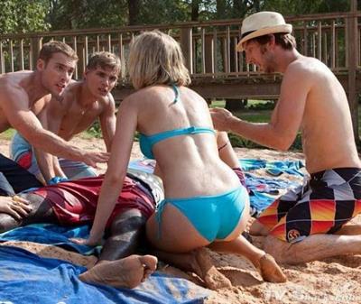 Sara Paxton in a bikini - ass