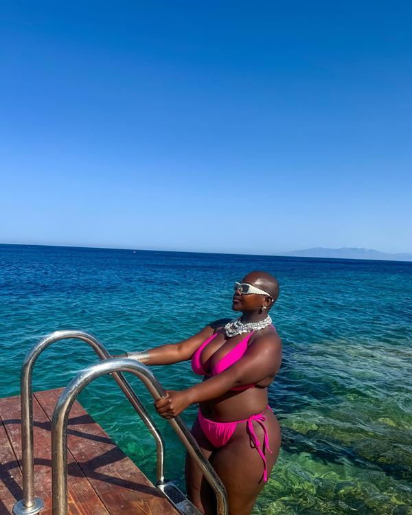 Achieng Agutu in a bikini