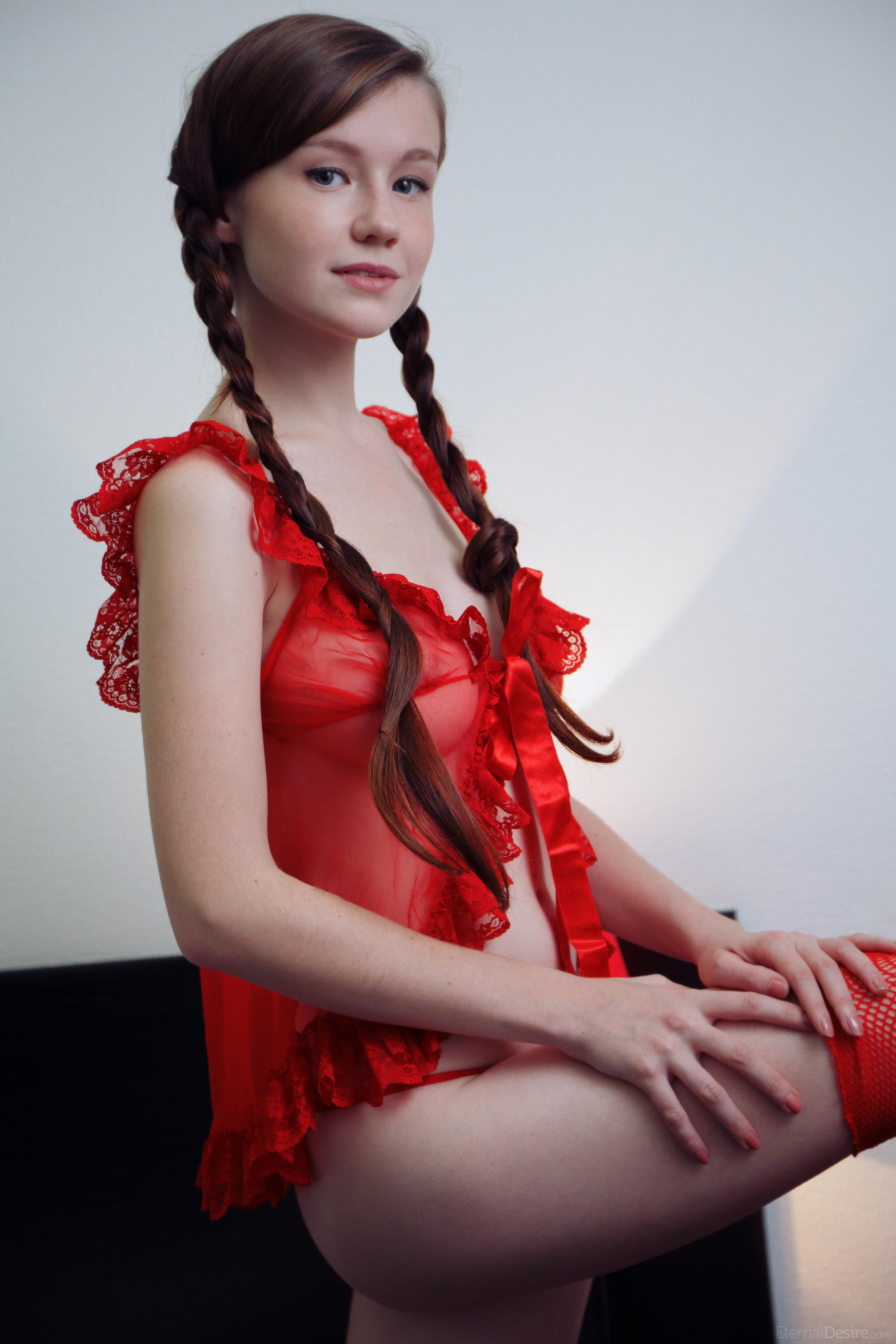 Emily Bloom in lingerie