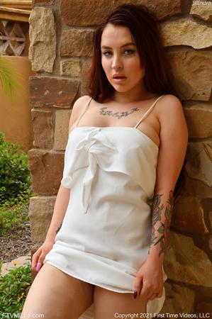 Sandra FTV Nude Pictures Flirty White Dress