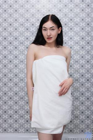 Britney Dutch Nude Pictures Britney Dutch looks in a mirror as she applies her makeup but the horny bombshell doesn't get past that in terms of dressing before she decides to masturbate instead.