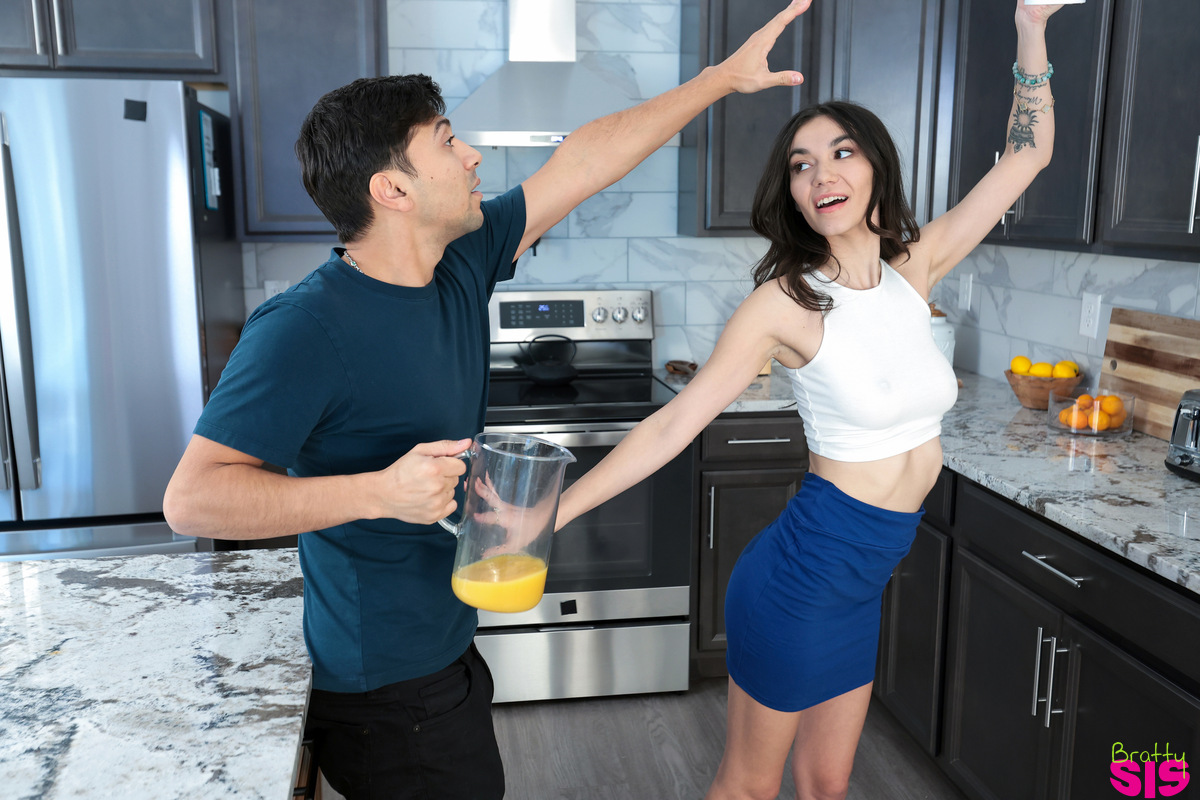 Horny Sawyer Cassidy loves to be spanked so she urges her stepbrother to do the deed and the fuck her tight twat