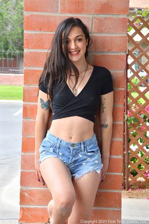 April-II FTV Nude Pictures Stretching Her Out