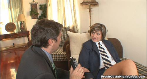 School Girl Haileey James Learns To Love Anal