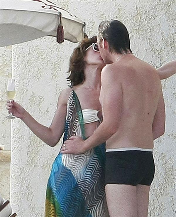 Milla Jovovich in a bikini