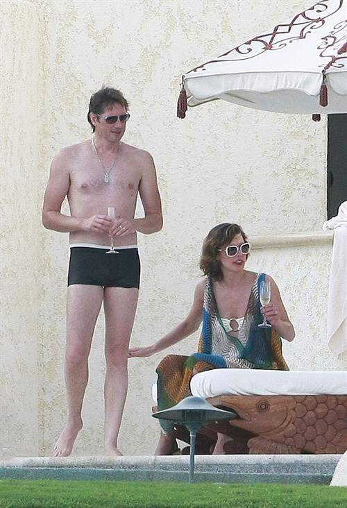 Milla Jovovich in a bikini