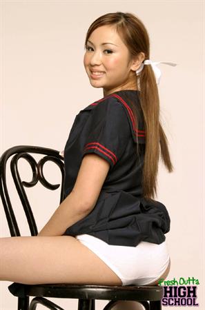 Tia Tanaka Cute In Her School Girl Outfit
