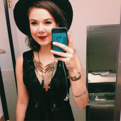 Nanna Bryndís Hilmarsdóttir taking a selfie