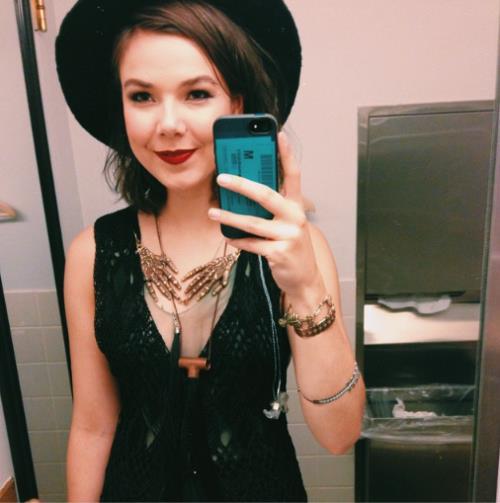 Nanna Bryndís Hilmarsdóttir taking a selfie