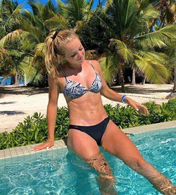 Katie Boulter in a bikini