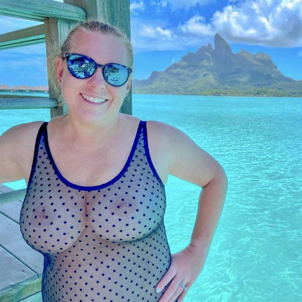 Sheer Swimsuit MILF at St. Regis Bora Bora