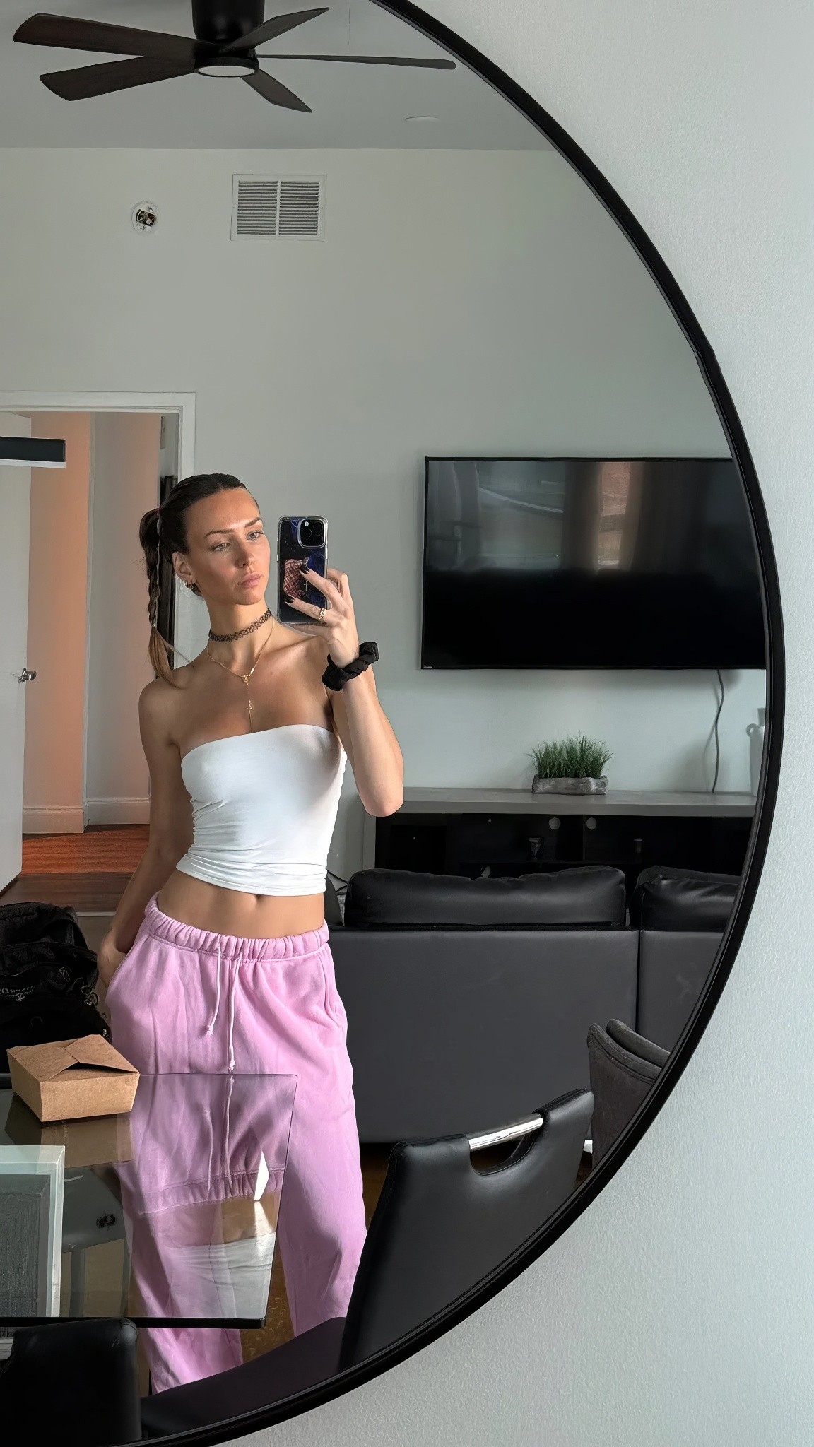 Rachel taking selfies of Rachel