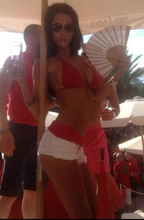 Georgia Salpa in a bikini