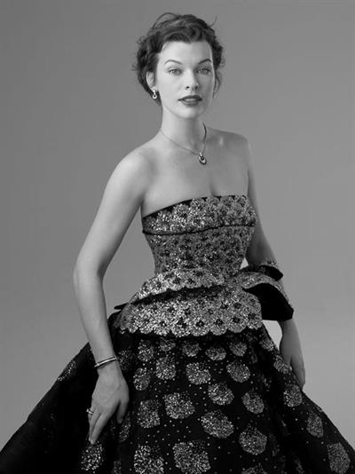 Milla Jovovich in a bikini