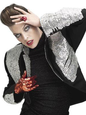 Milla Jovovich in a bikini