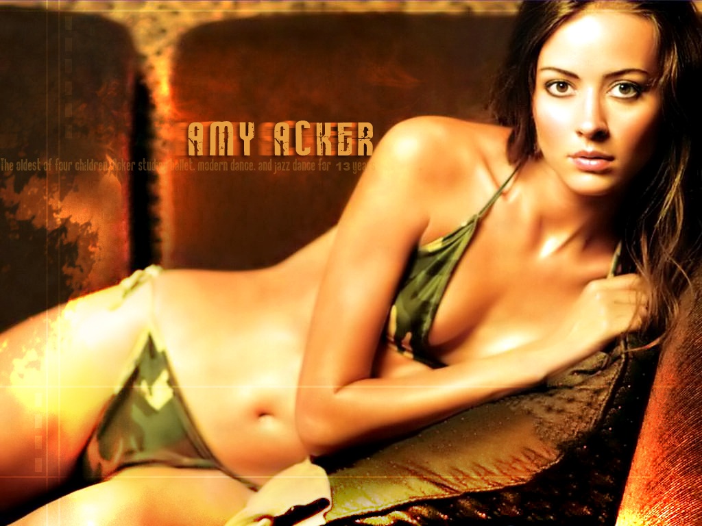 Amy Acker in a bikini