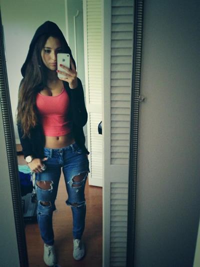 Angie Varona taking a selfie