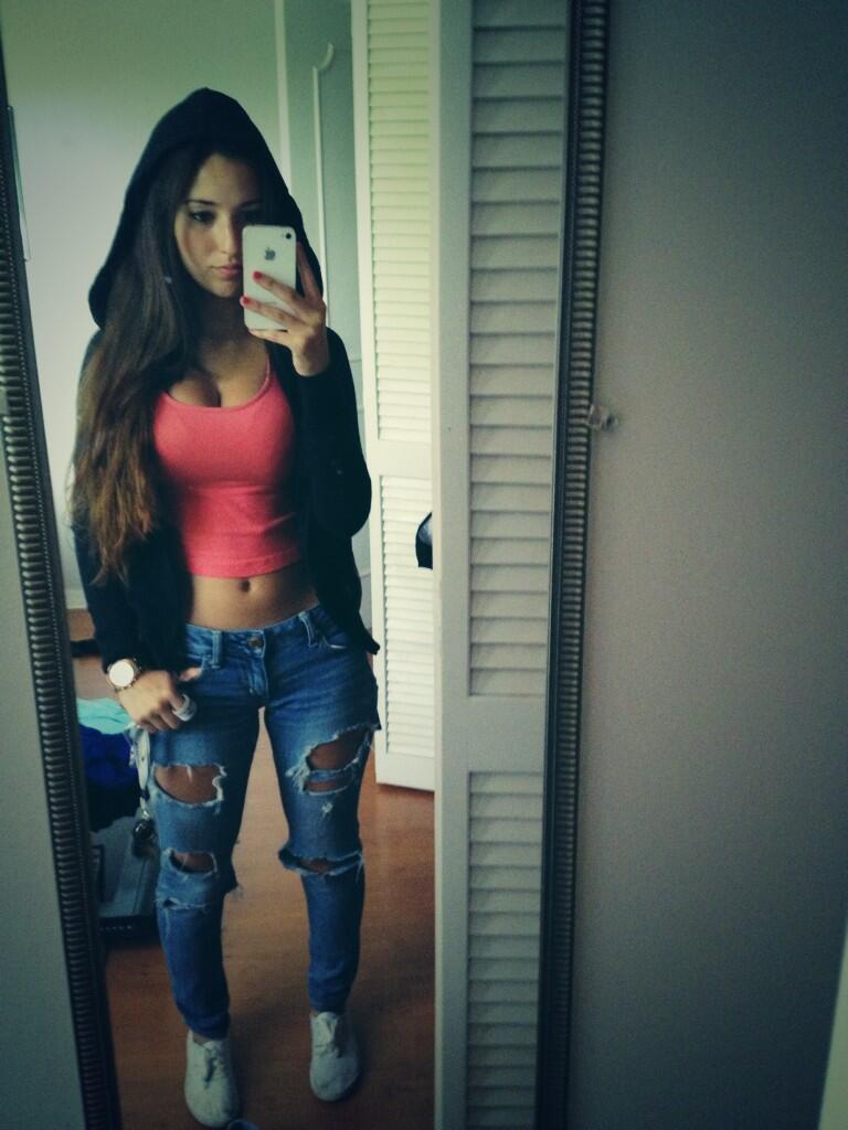 Angie Varona taking a selfie