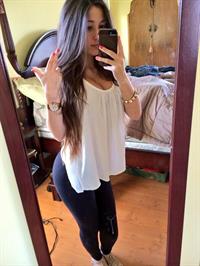 Angie Varona taking a selfie