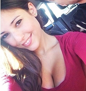 Angie Varona taking a selfie