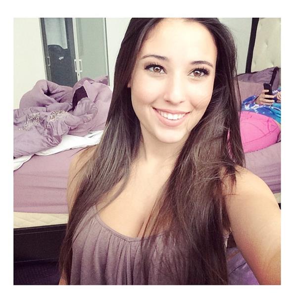 Angie Varona taking a selfie