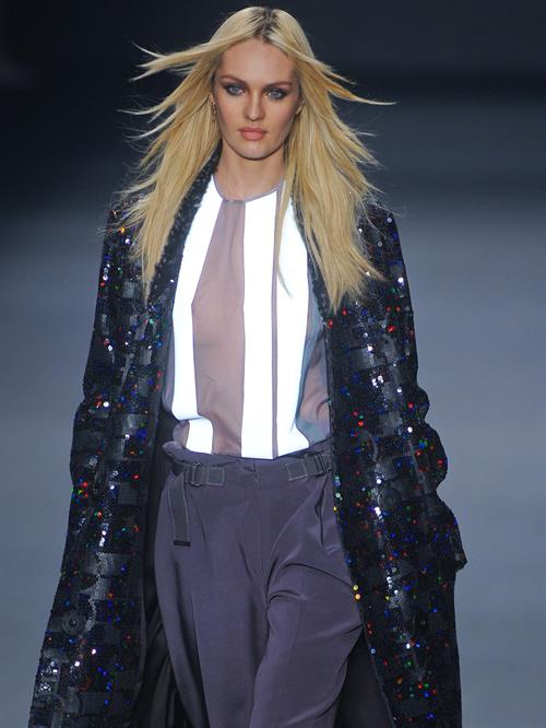 Candice Swanepoel at a fashion show in Sao Paulo