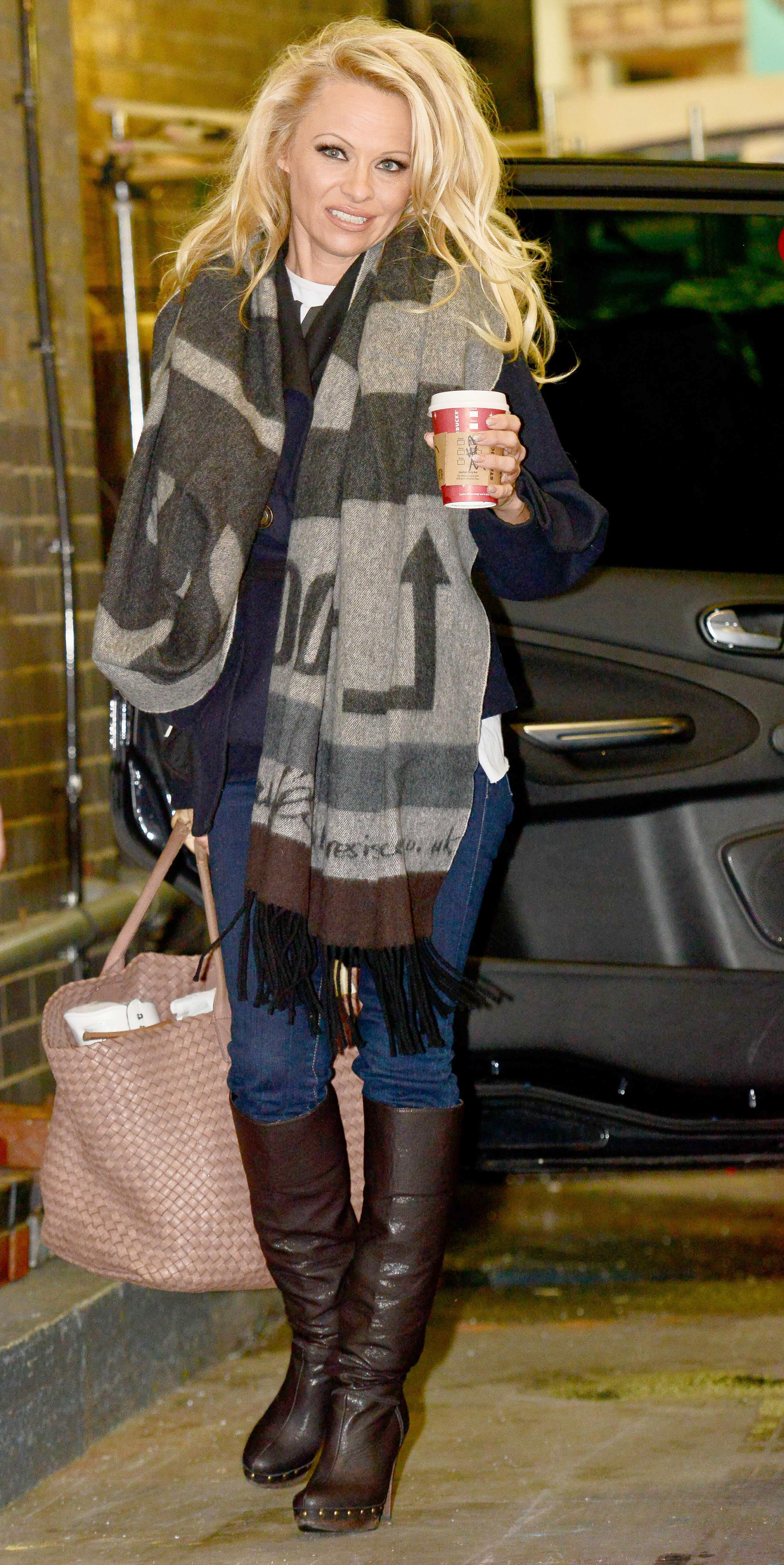 Pamela Anderson At ITV Studios in London 03.01.13 