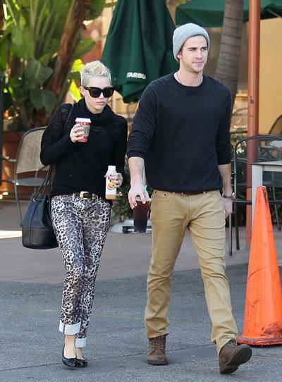 Miley Cyrus at Starbucks in Toluca Lake 12/22/12 